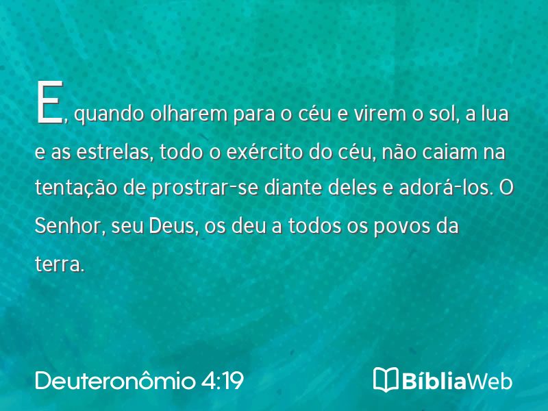Deuteronômio 4:19 em imagem para compartilhar