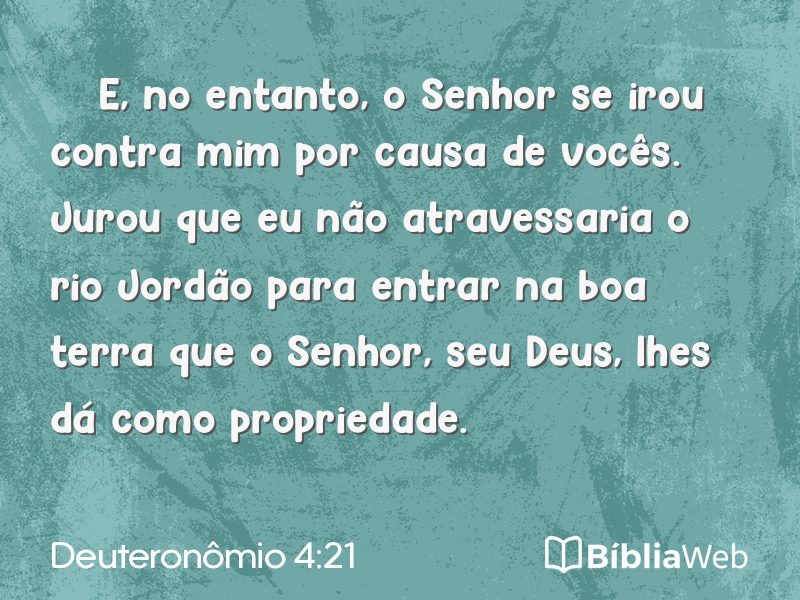 Deuteronômio 4:21 em imagem para compartilhar