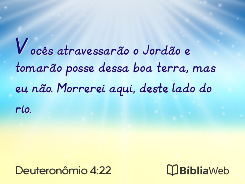 Deuteronômio 4:22 em imagem para compartilhar