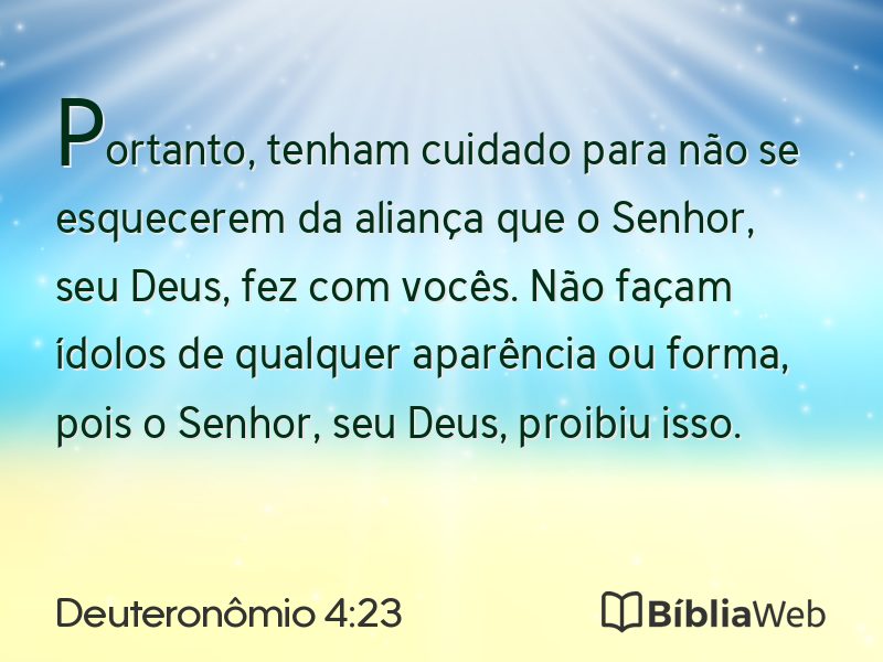 Deuteronômio 4:23 em imagem para compartilhar