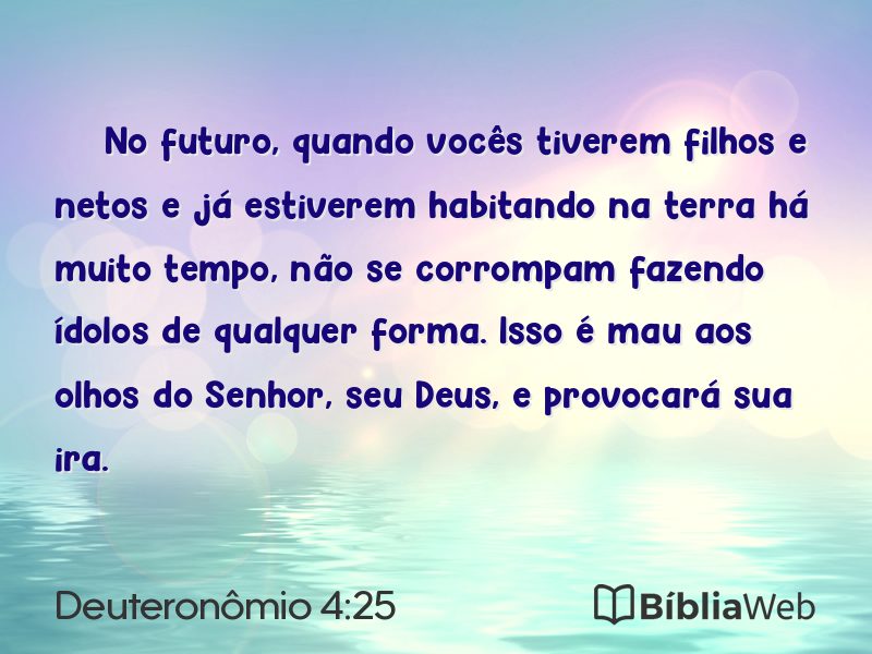 Deuteronômio 4:25 em imagem para compartilhar