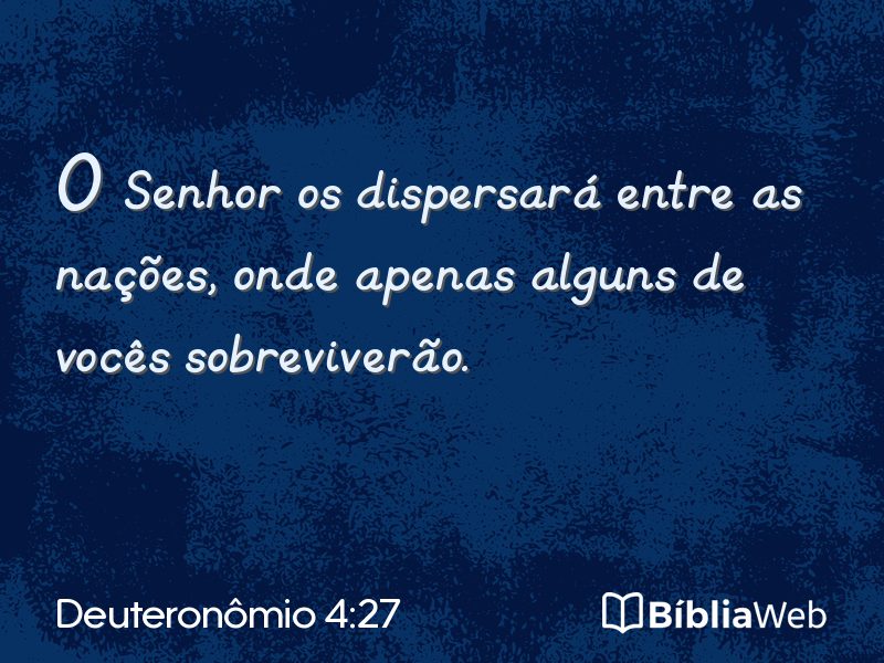 Deuteronômio 4:27 em imagem para compartilhar