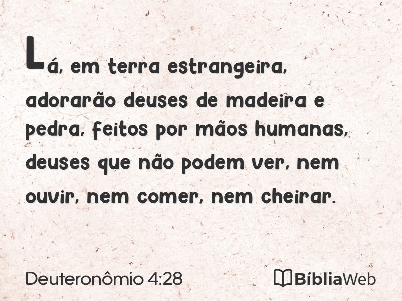 Deuteronômio 4:28 em imagem para compartilhar