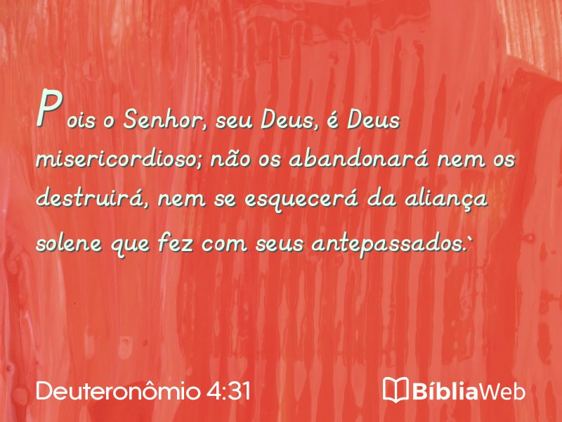 Deuteronômio 4:31 em imagem para compartilhar
