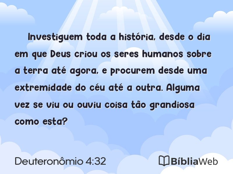 Deuteronômio 4:32 em imagem para compartilhar