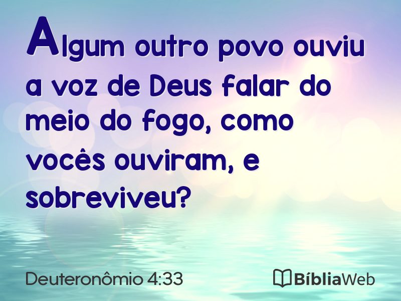 Deuteronômio 4:33 em imagem para compartilhar