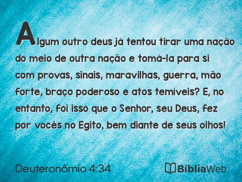 Deuteronômio 4:34 em imagem para compartilhar