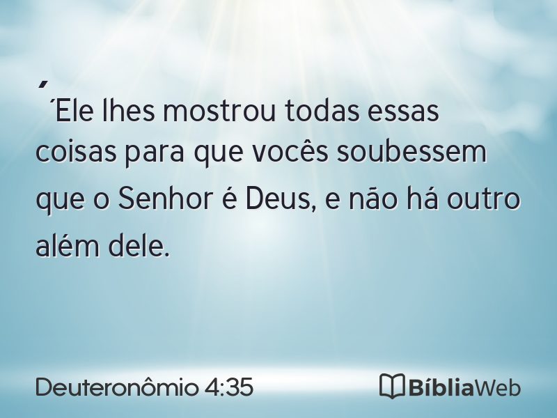 Deuteronômio 4:35 em imagem para compartilhar