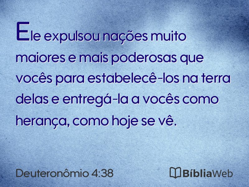 Deuteronômio 4:38 em imagem para compartilhar