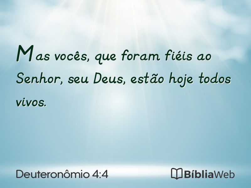 Deuteronômio 4:4 em imagem para compartilhar