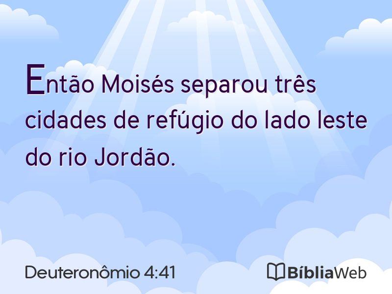 Deuteronômio 4:41 em imagem para compartilhar