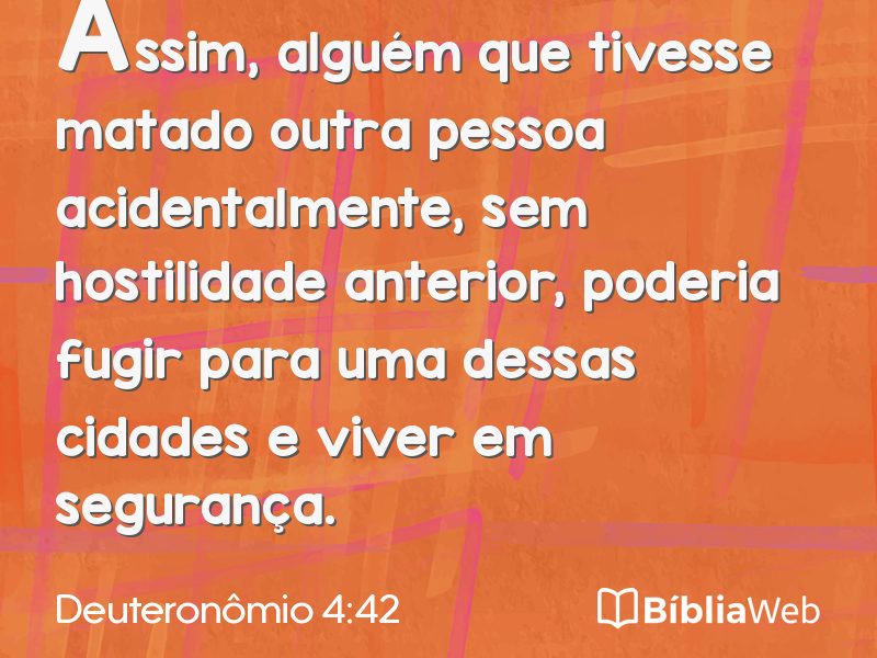 Deuteronômio 4:42 em imagem para compartilhar