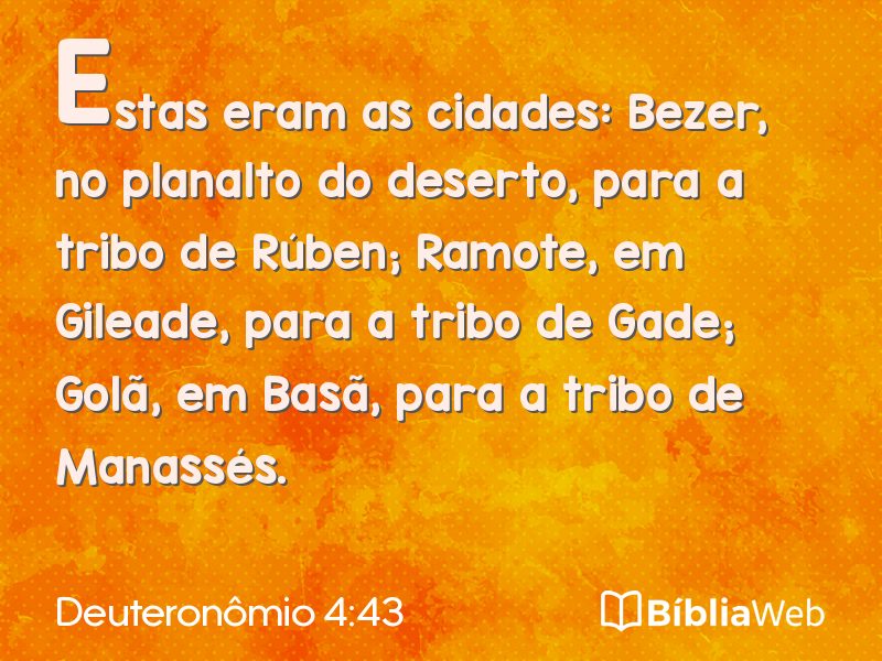 Deuteronômio 4:43 em imagem para compartilhar
