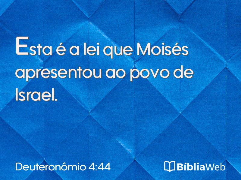 Deuteronômio 4:44 em imagem para compartilhar