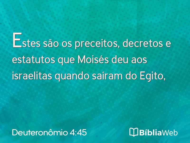 Deuteronômio 4:45 em imagem para compartilhar