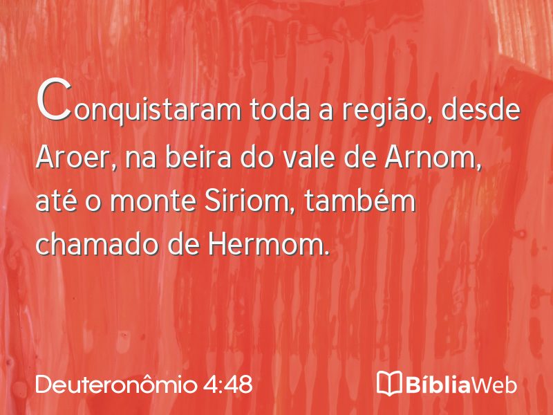 Deuteronômio 4:48 em imagem para compartilhar