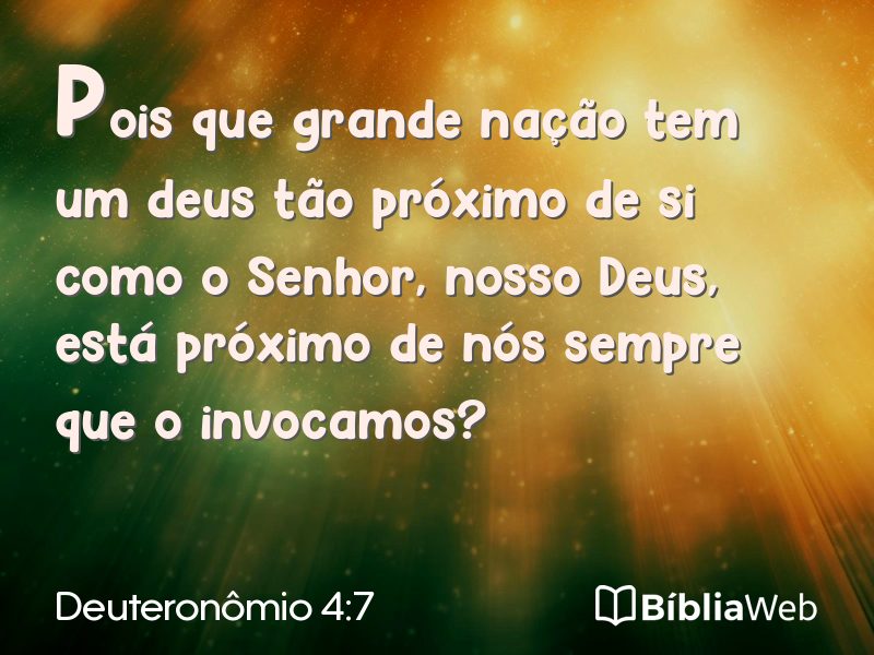 Deuteronômio 4:7 em imagem para compartilhar