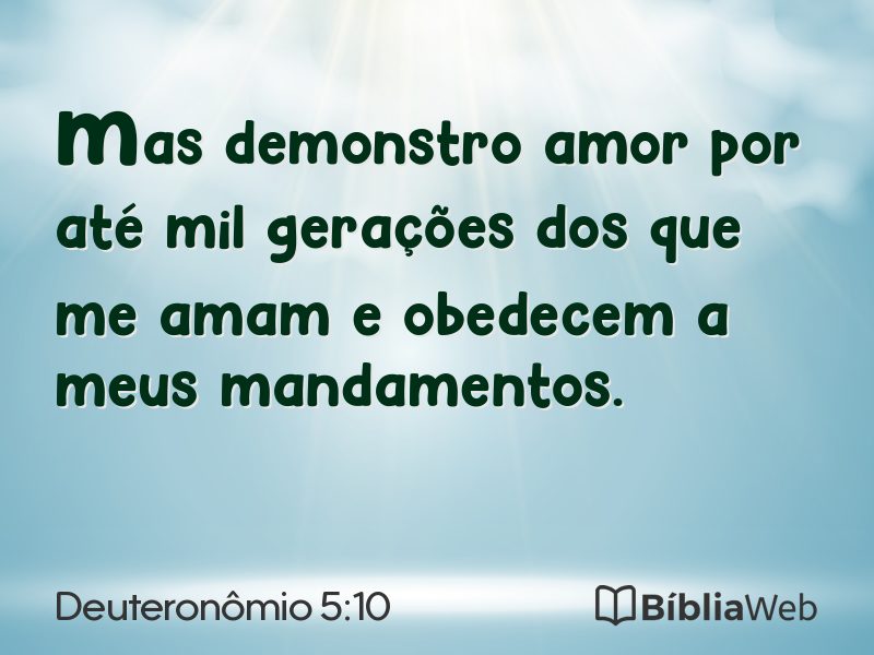 Deuteronômio 5:10 em imagem para compartilhar