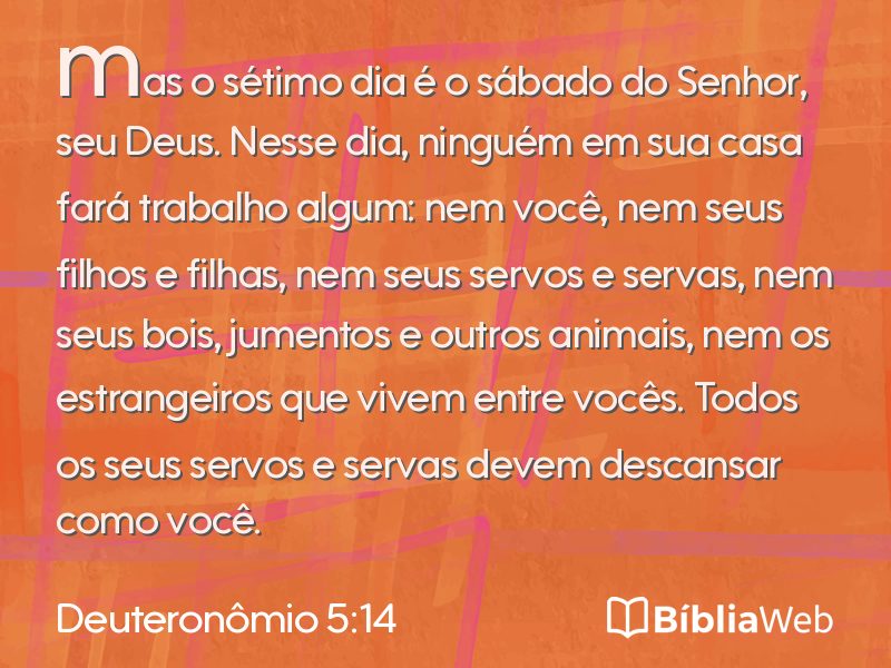 Deuteronômio 5:14 em imagem para compartilhar