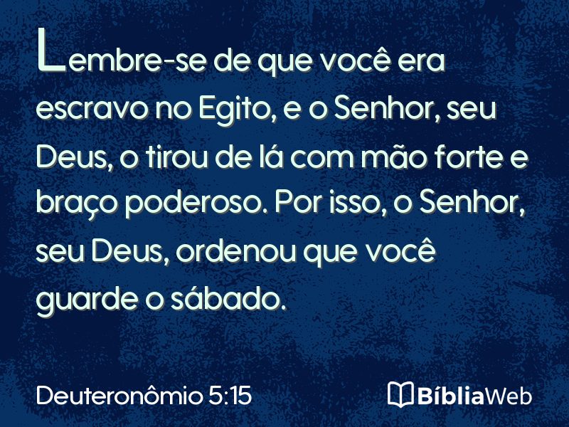 Deuteronômio 5:15 em imagem para compartilhar