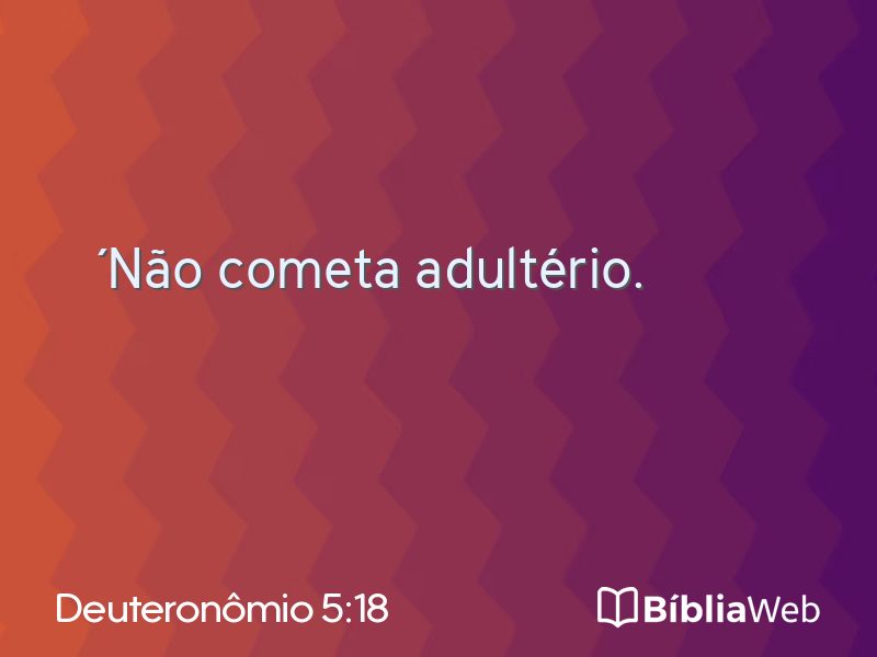 Deuteronômio 5:18 em imagem para compartilhar