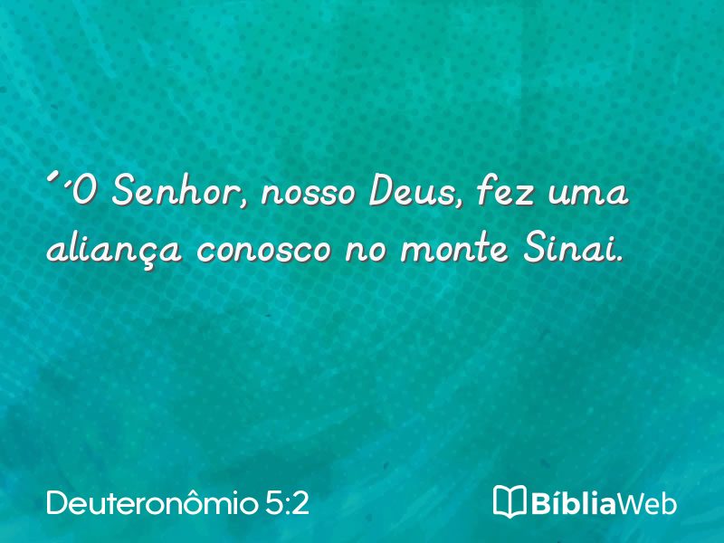 Deuteronômio 5:2 em imagem para compartilhar