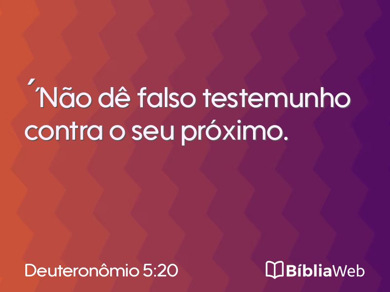 Deuteronômio 5:20 em imagem para compartilhar