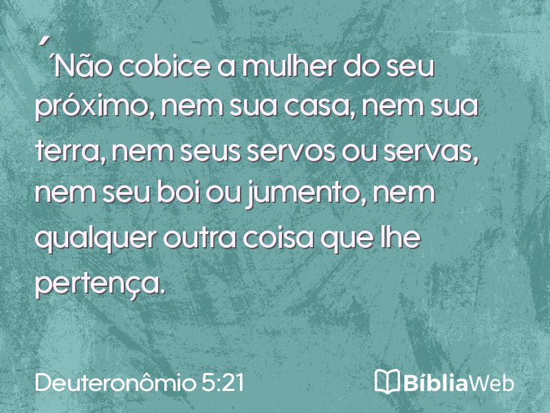 Deuteronômio 5:21 em imagem para compartilhar