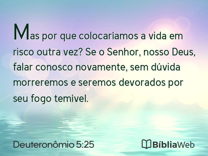 Deuteronômio 5:25 em imagem para compartilhar