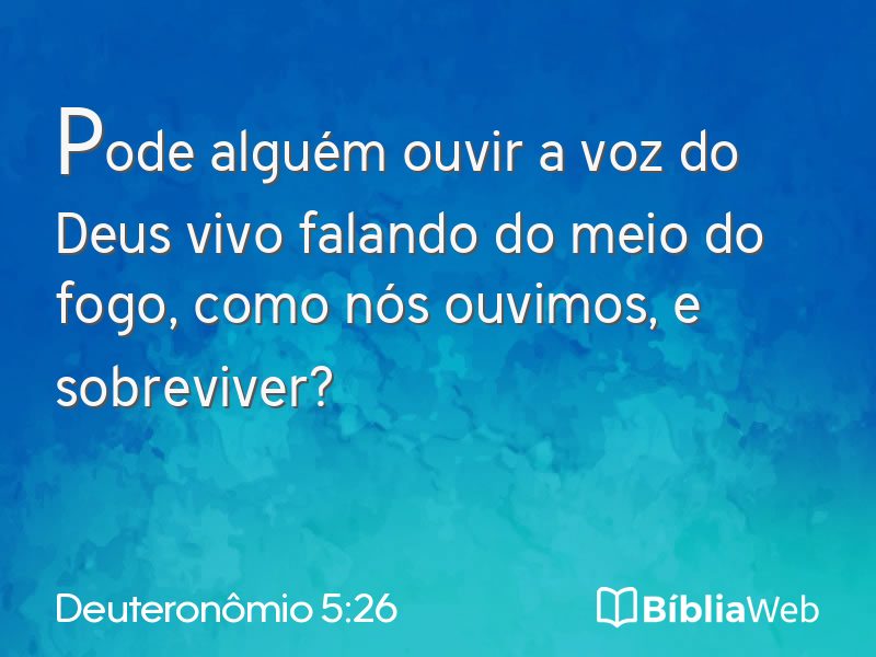 Deuteronômio 5:26 em imagem para compartilhar