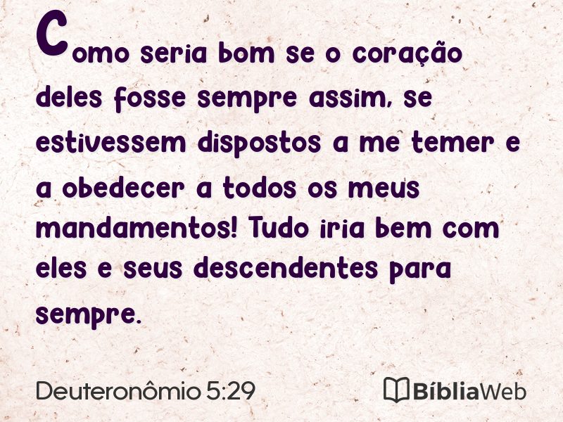 Deuteronômio 5:29 em imagem para compartilhar