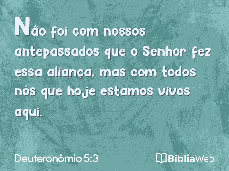 Deuteronômio 5:3 em imagem para compartilhar
