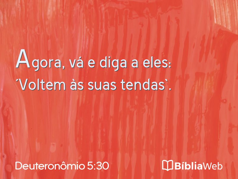 Deuteronômio 5:30 em imagem para compartilhar