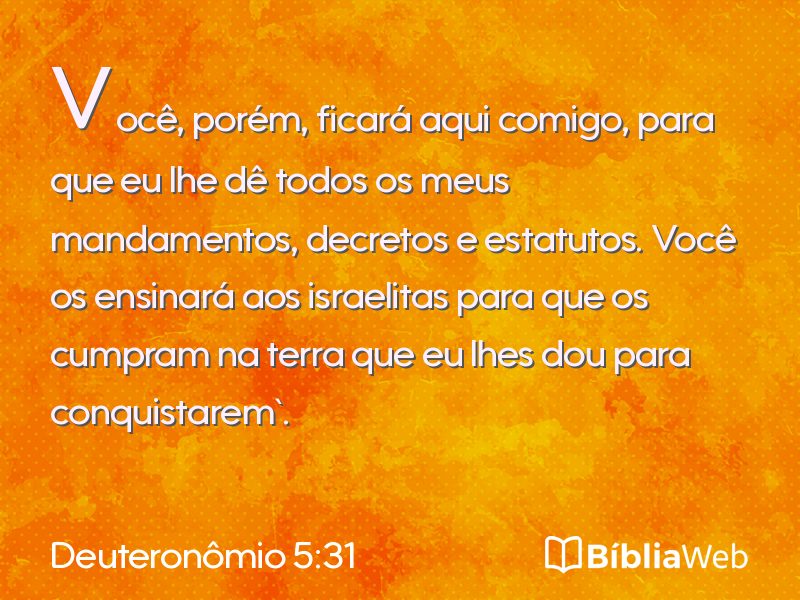 Deuteronômio 5:31 em imagem para compartilhar