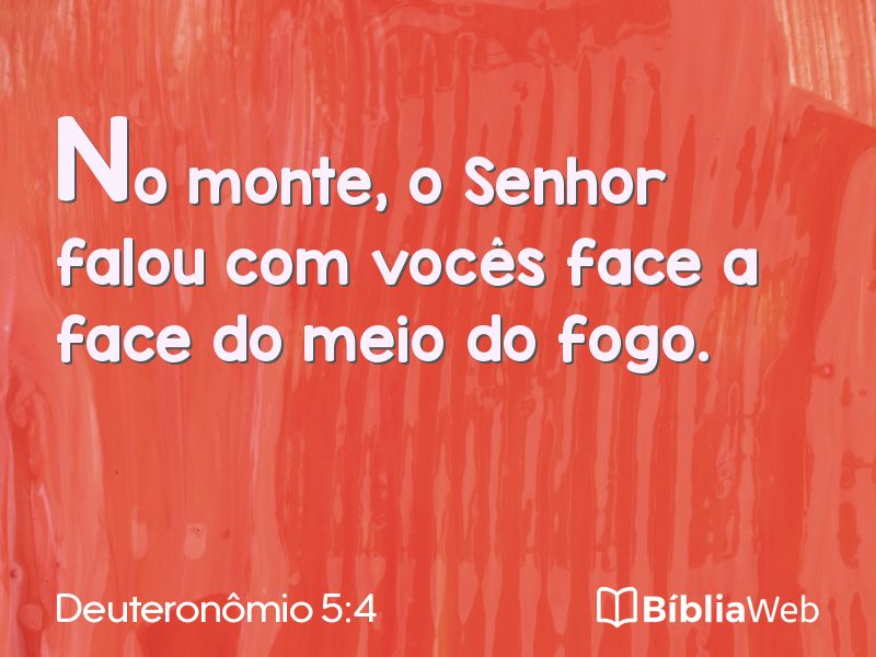 Deuteronômio 5:4 em imagem para compartilhar