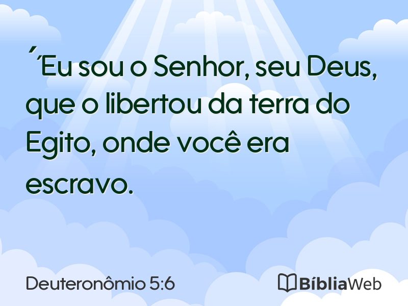 Deuteronômio 5:6 em imagem para compartilhar