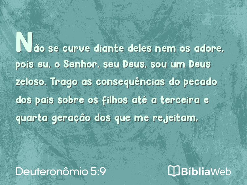Deuteronômio 5:9 em imagem para compartilhar