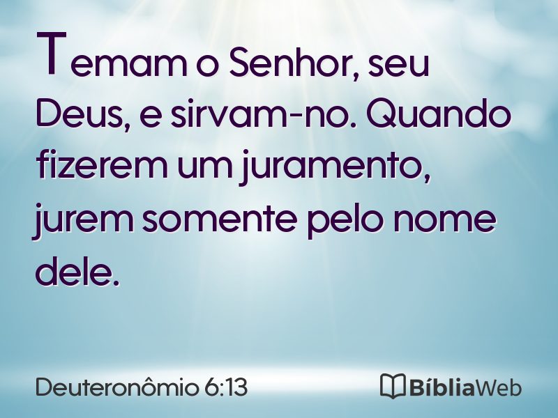 Deuteronômio 6:13 em imagem para compartilhar