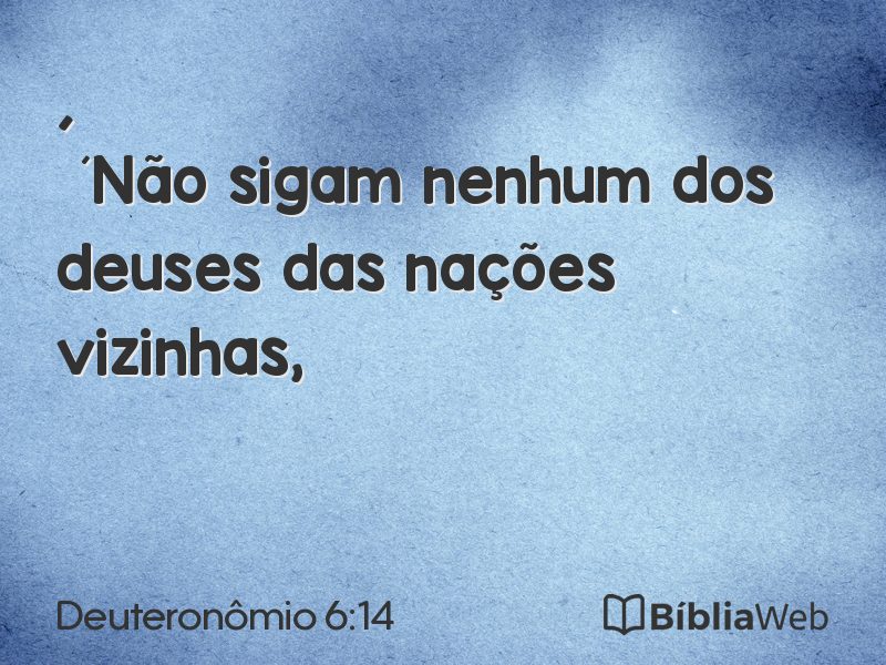 Deuteronômio 6:14 em imagem para compartilhar