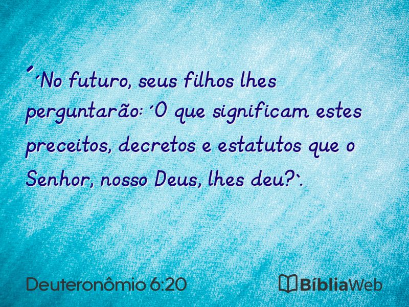 Deuteronômio 6:20 em imagem para compartilhar