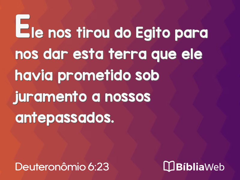Deuteronômio 6:23 em imagem para compartilhar