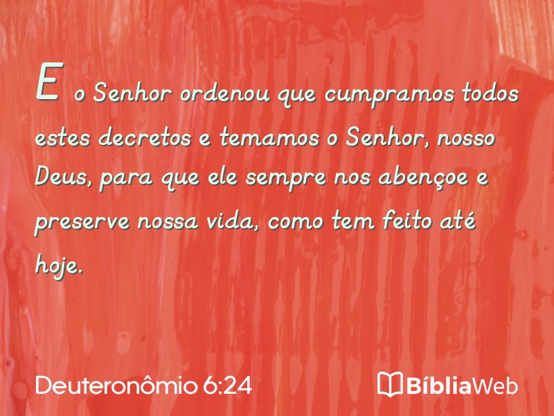 Deuteronômio 6:24 em imagem para compartilhar
