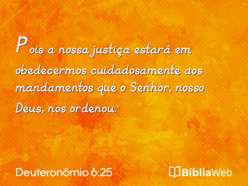 Deuteronômio 6:25 em imagem para compartilhar