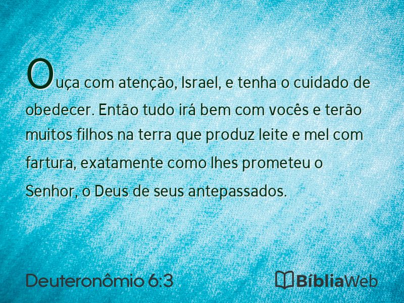 Deuteronômio 6:3 em imagem para compartilhar