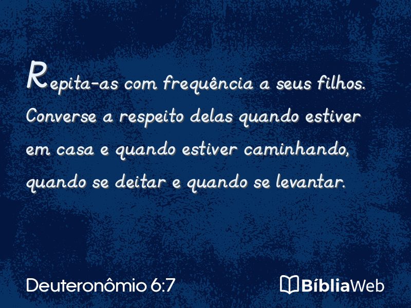 Deuteronômio 6:7 em imagem para compartilhar