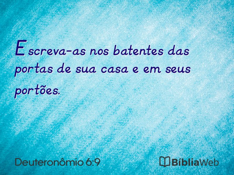 Deuteronômio 6:9 em imagem para compartilhar