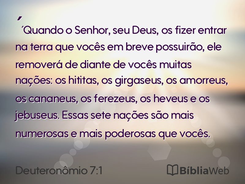 Deuteronômio 7:1 em imagem para compartilhar