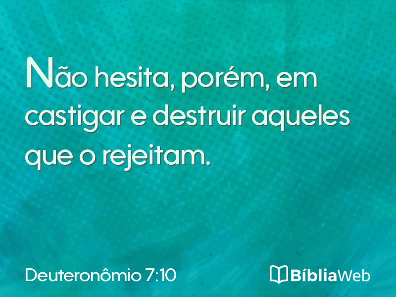 Deuteronômio 7:10 em imagem para compartilhar