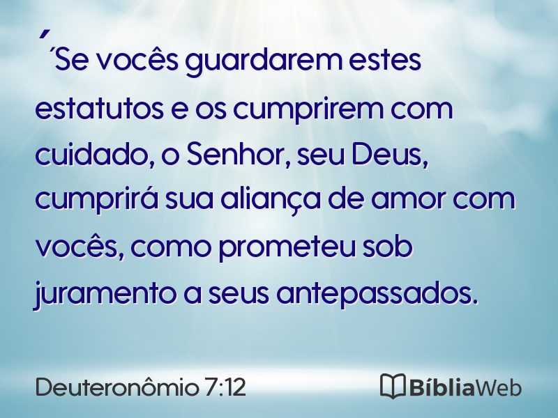 Deuteronômio 7:12 em imagem para compartilhar