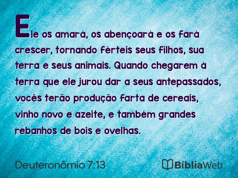 Deuteronômio 7:13 em imagem para compartilhar